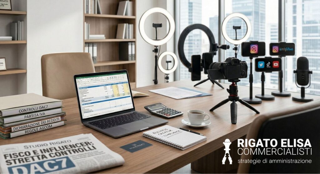 influencer e creator, guida ufficiale studio rigato commercialista